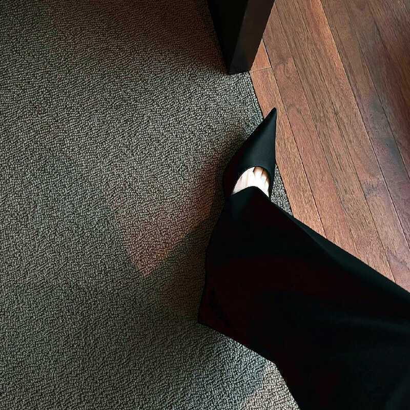 Fashion Pointed High Heels Temperament Outer Wear Single Shoes Fairy Style Versatile Muller Bag Head Slippers 2025 Spring and Autumn New