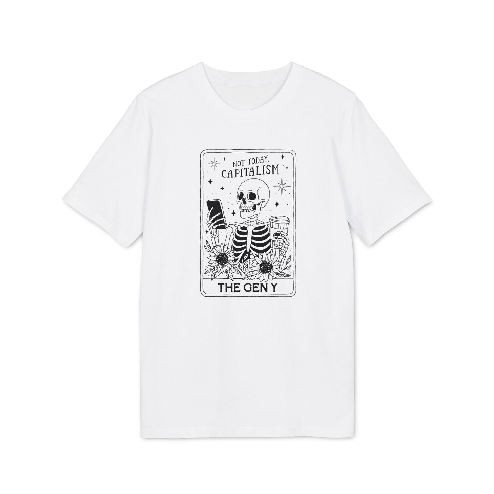 Skeleton Tarot Card T-shirt | The Gen Y | Witchy Gothic Tarot Tee | Retro Occult S разноцветный