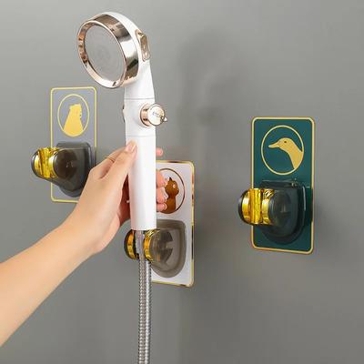 Strong Adhesive 90° ABS Wall Gel Mounted Shower Head Holder Adjustable Bathroom Accessories Stand Bracket