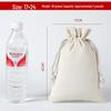 Cotton Linen Drawstring Canvas Bag, Single Layer Breathable Storage for Sundries