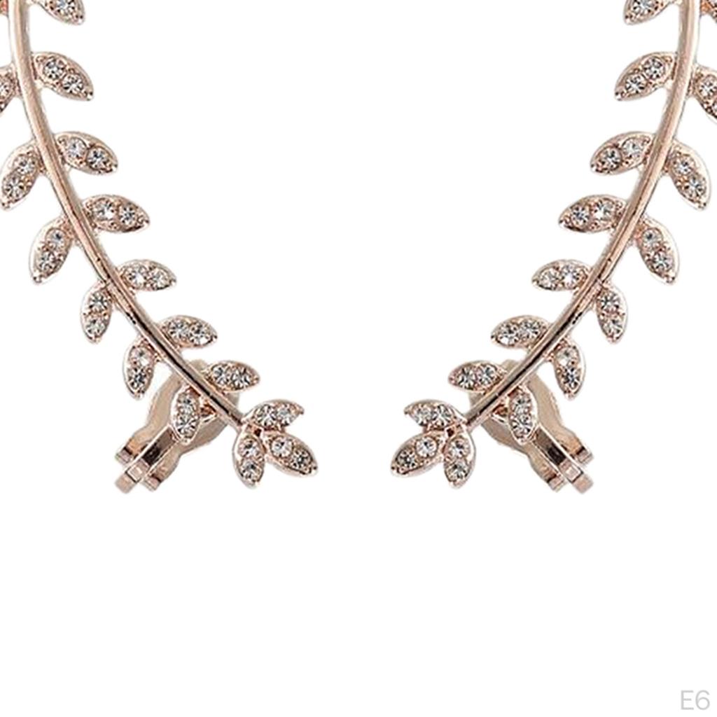 Leaf Earrings Crystals s (in Different Colors)