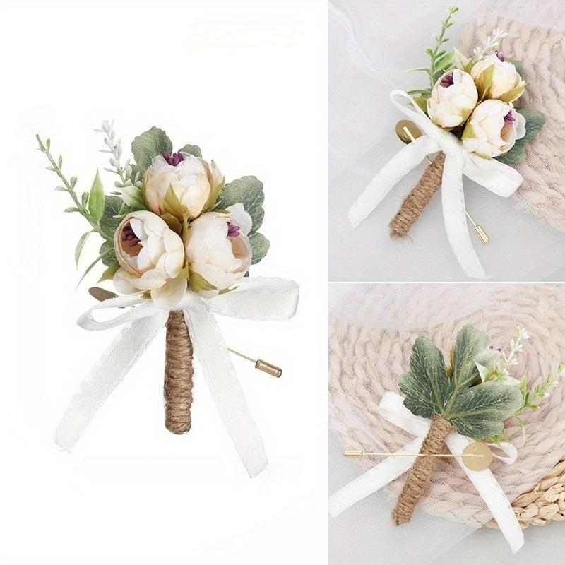 1 шт. Гостевой банкетный костюм Карманная цветочная композиция Свадебная бутоньерка для жениха и невесты Имитация
