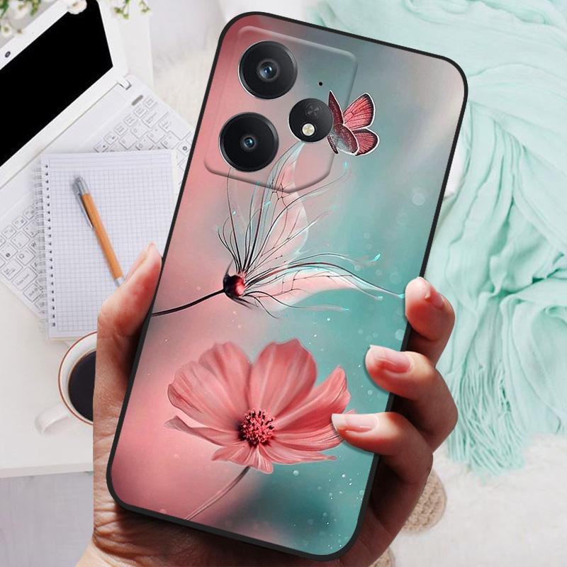 Pro Realme Neo7 Pouzdro Měkký Silikonový Kryt Černý Nárazník TPU Pro Realme Neo 7 Pouzdro Neo7 5G Funda Pouzdra na Telefon Matný Zadní Kryt