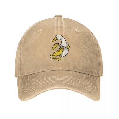 Banana Duck Kawaii Trucker Hat Stuff Casual Distressed Denim Snapback Cap For Unisex Adjustable