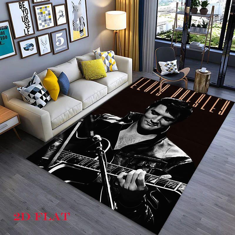 Elvis Presley Vintage Black White Carpet Floor Mats Suitable For All Seasons Bathroom Mat Office Chair Cushion Dormitory Decoration