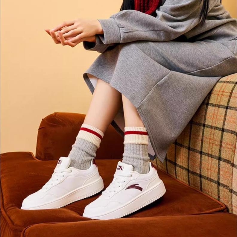 New ANTA Skateboarding Series Sneakers 'White Red' Women's 922428010-6