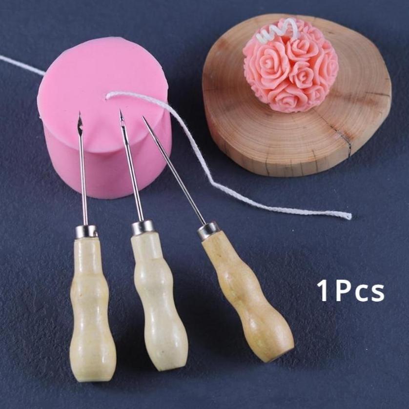 1 Pcs Solid Wood Round Hole Cone With Hook Drill Needle With Hole Shoe Cone DIY Handmade Leather Shoe Cone Tool