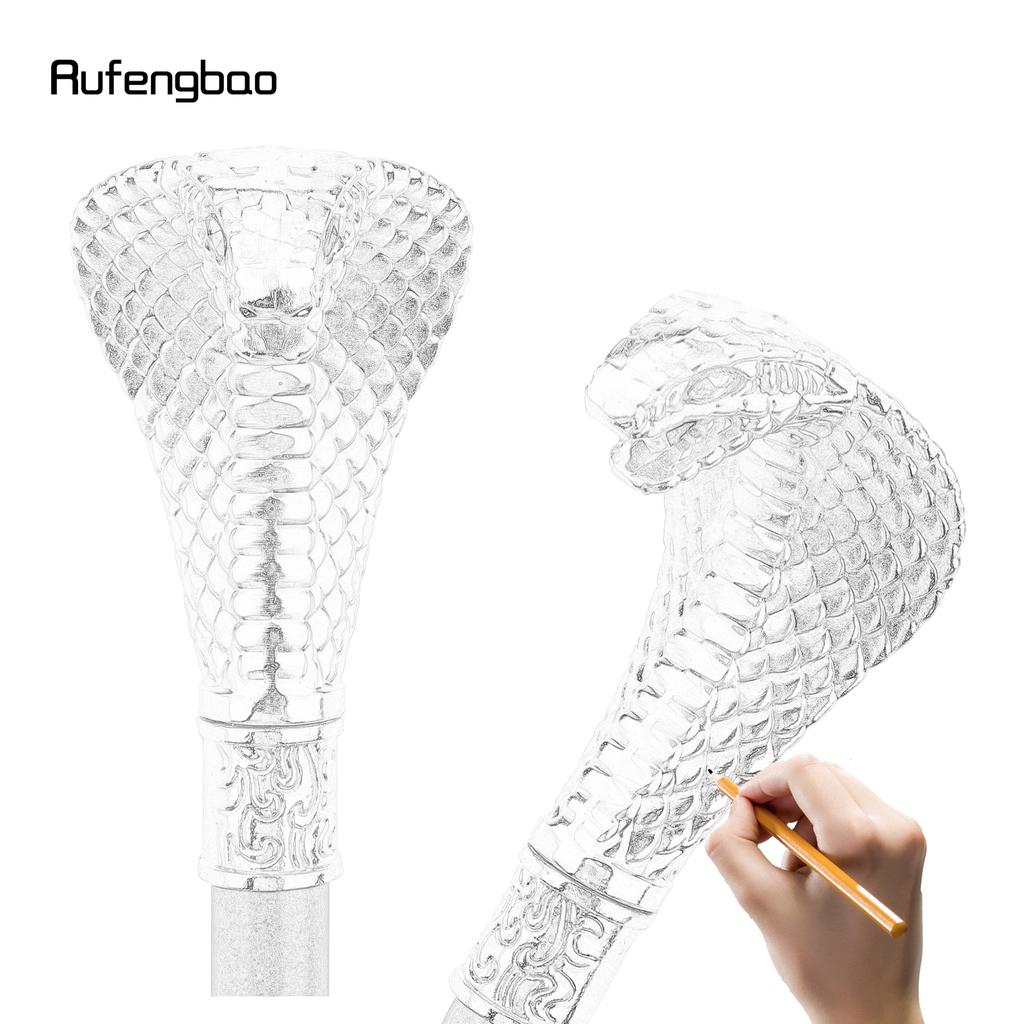 Goldener Luxus Kobra Schlangengriff Mode Gehstock für Party Dekoration Gehstock Eleganter Krummstab Knauf Gehstock 94cm