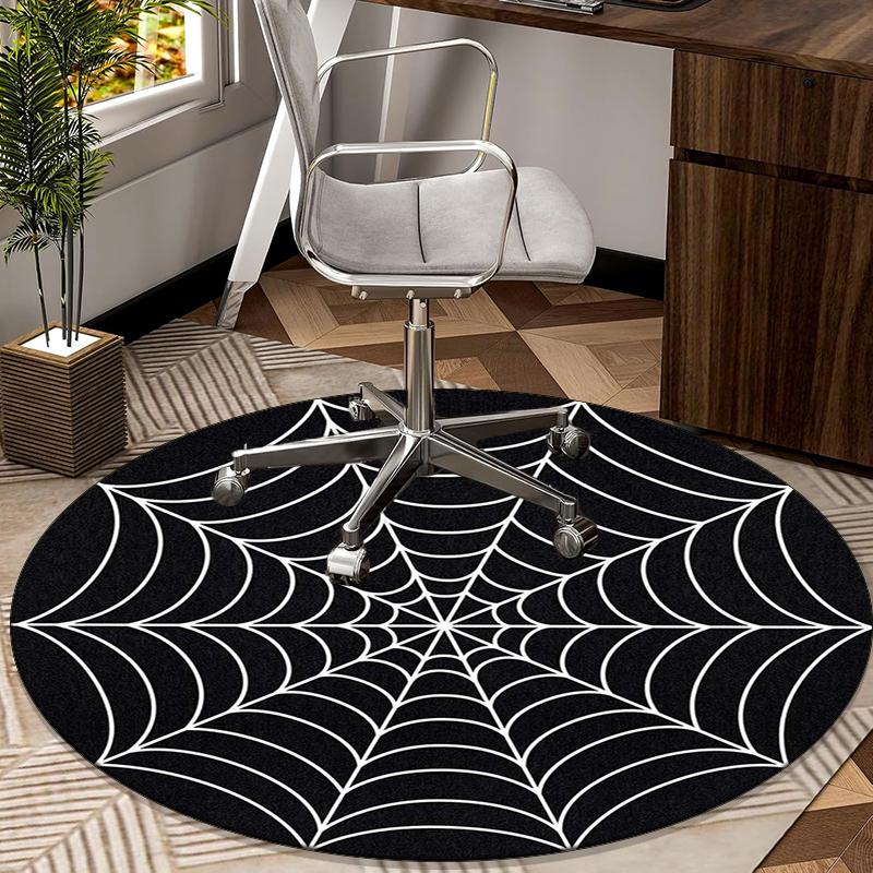 

Autumn Spider Web Design round carpet Chair cushion Round Entryway Rug, Soft Round Rugs for Living Room, Bedroom, Circle Carpet decor gifts Diameter 60cm