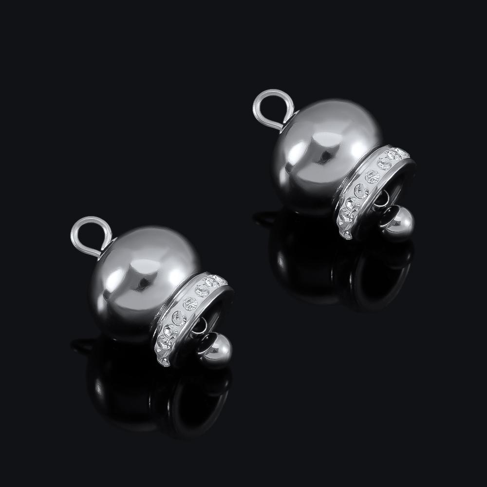 

New Stainless Steel Pendant with Diamonds at the Bottom of the Bell Shape for Necklace, Bracelet, Jewelry Making DIY Accessories 5pcs