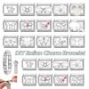 New Shiny Zircon Heart Butterfly Flower Star Bow Italian Charm Links Fit 9MM Stainless Steel Bracelet Girls' DIY Making Gift