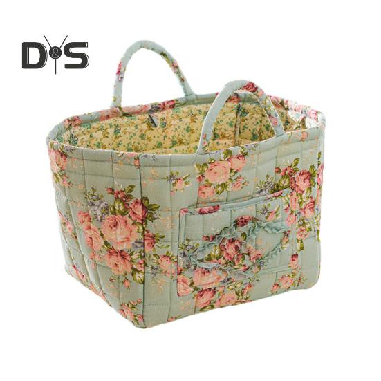 

Корзина для хранения с ручками, большая вместимость, многофункциональная складная корзина для хранения из утолщенной ткани, органайзер для игрушек L