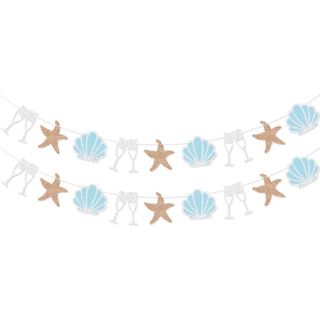 Coastal Bachelorette Party Garland Banner for Beach Bach Last Toast on the Coast Bachelorette Party Decorations