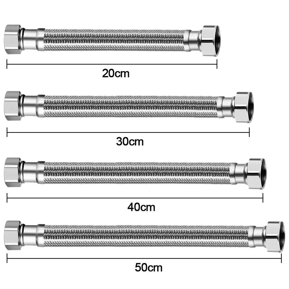 304 Stainless Steel Spring Shower Hose Explosion-proof Large Flow Toilets Water Hose Extendable Replacement Bath Connect Pipe