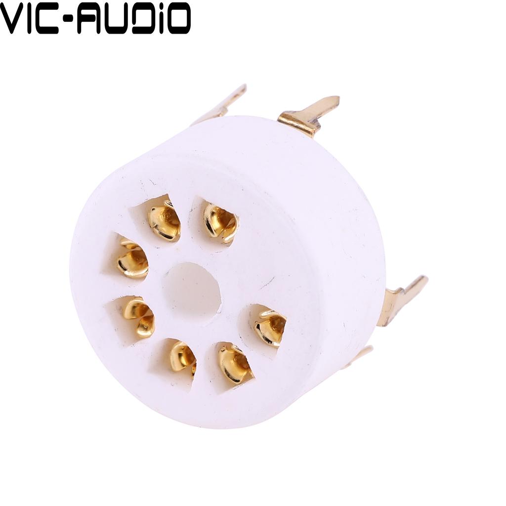Ceramic 7PIN Tube Socket GZC7-Y-B PCB Board For EC92 6J1 6J4 6J5 6A2 6H2 1A2 6Z4 6X4 Vacuum Tube Amplifier Audio DIYGood product