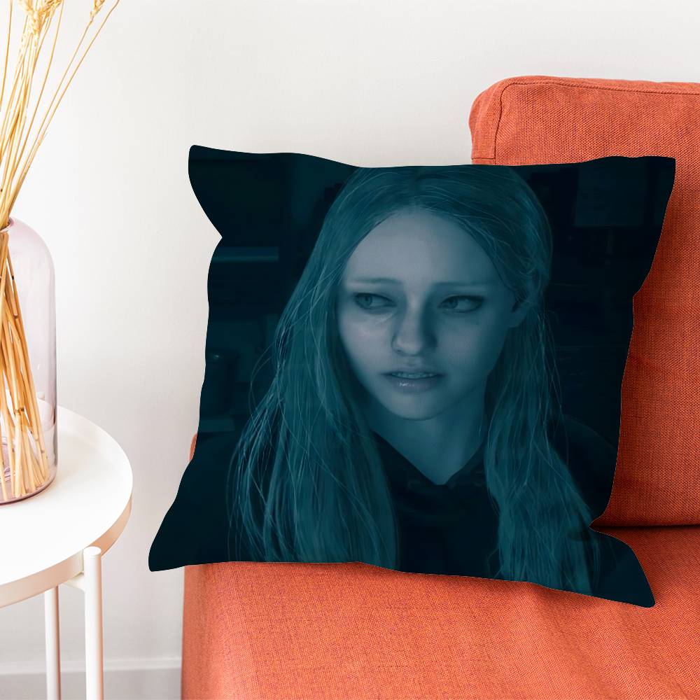 Rosemary Winters R-Resident Evil Village 8 Pillow Case Plush With Invisible Zipper Dustproof Sofa Cushion Cover For Home Decor