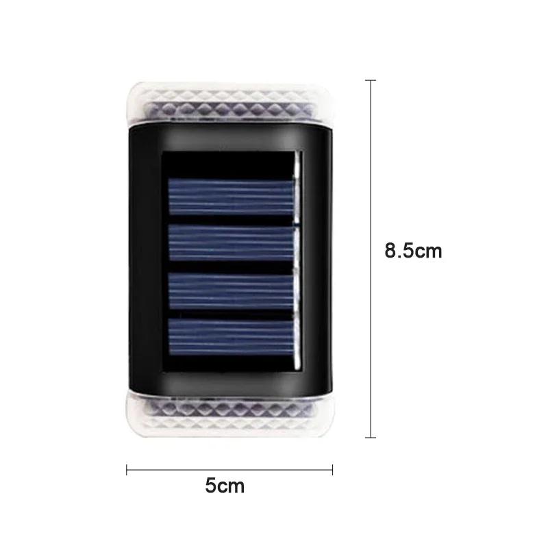 1/2/4pcs LEDs Solar Wall Lamp Outdoor Waterproof Garden Courtyard Decor Upper And Lower Glowing Light Solar Powered Wall Lights