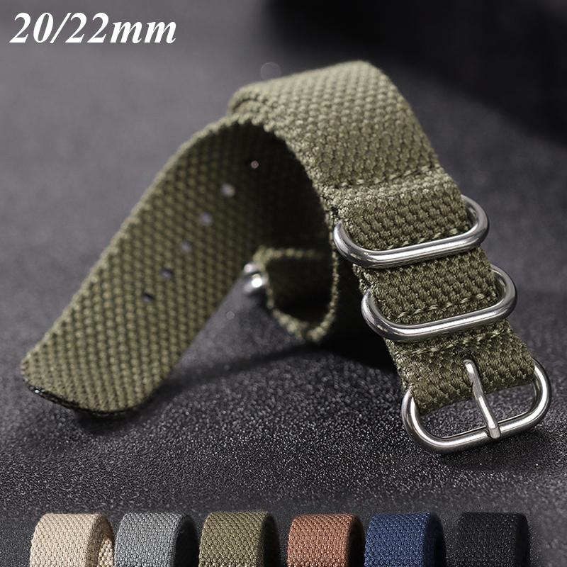 Nylon Strap for Military Fabric Replacement Watchband 20mm 22mm Premium Quality Nylon Watch Band Accessories for Women Men