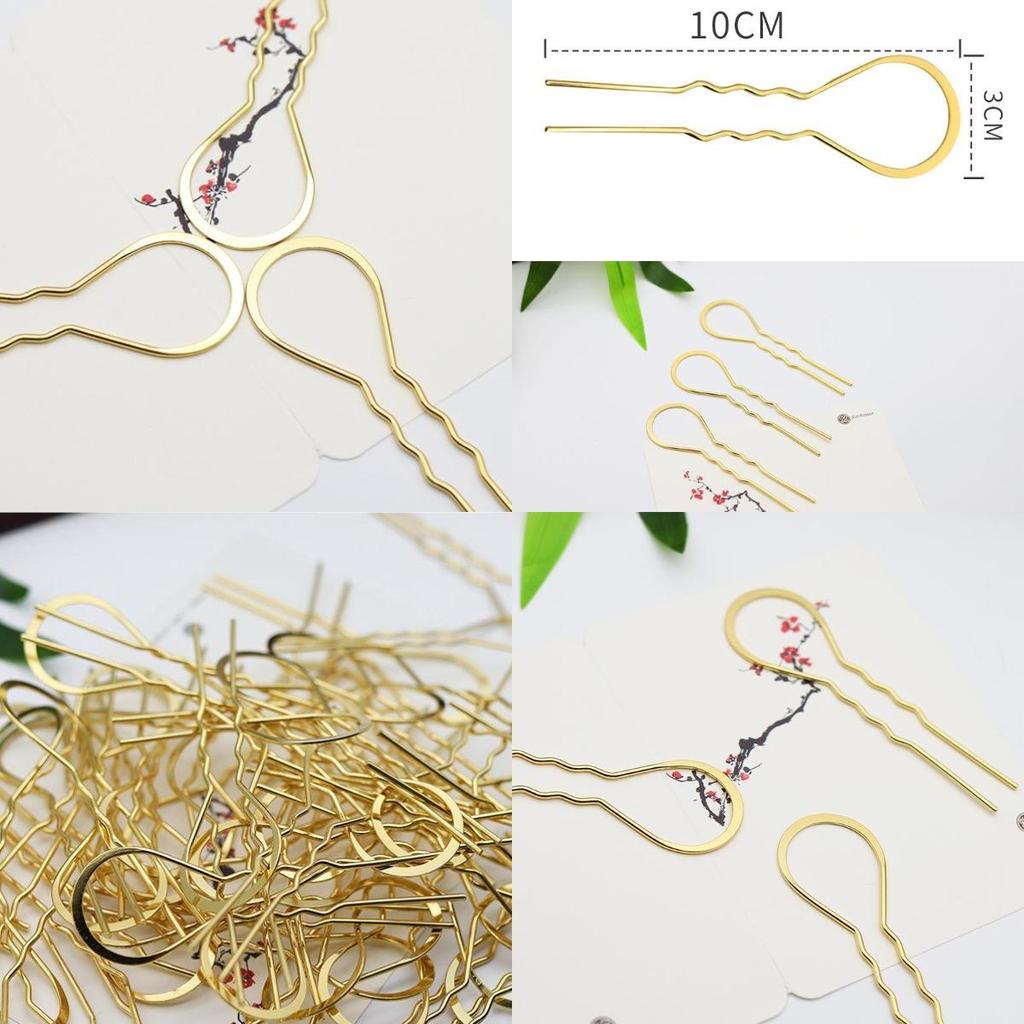 5 szt. Vintage wsuwki do włosów w kształcie litery U dla kobiet i dziewcząt - Akcesoria do włosów do czongsamu