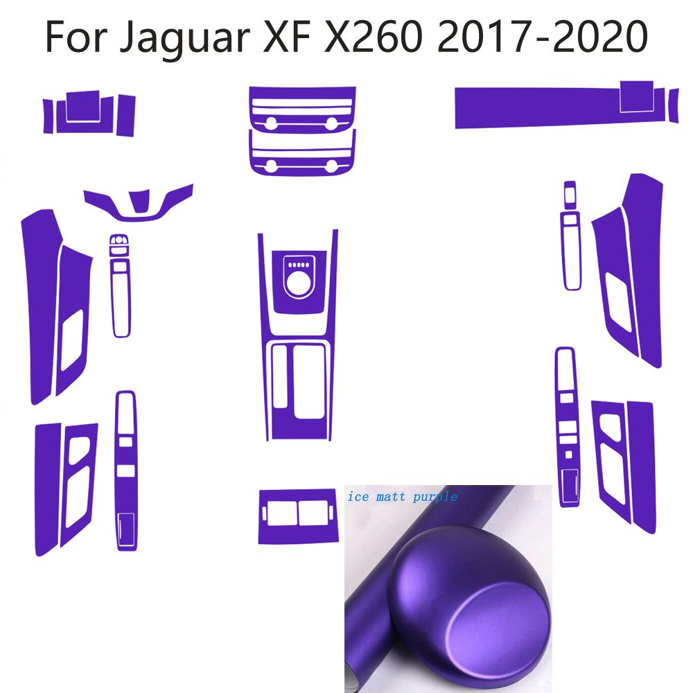 For Jaguar XF X260 2017-2020 Car-Styling 3D/5D Carbon Fiber Car Interior Center Console Color Molding Sticker Decals Parts SS18