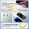 3pcs 4-in-1High-Speed Charging Cable USB Cable Travel Car Charging The Best Choice Spring Telescopic Charging Cable for SamSung Xiaomi for Huawei OPPO