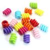 50pcs Mixed Color Spring Dreadlock Ring Big Hole Hair Braid Tubes Dreadlocks Beads  for Women Girls