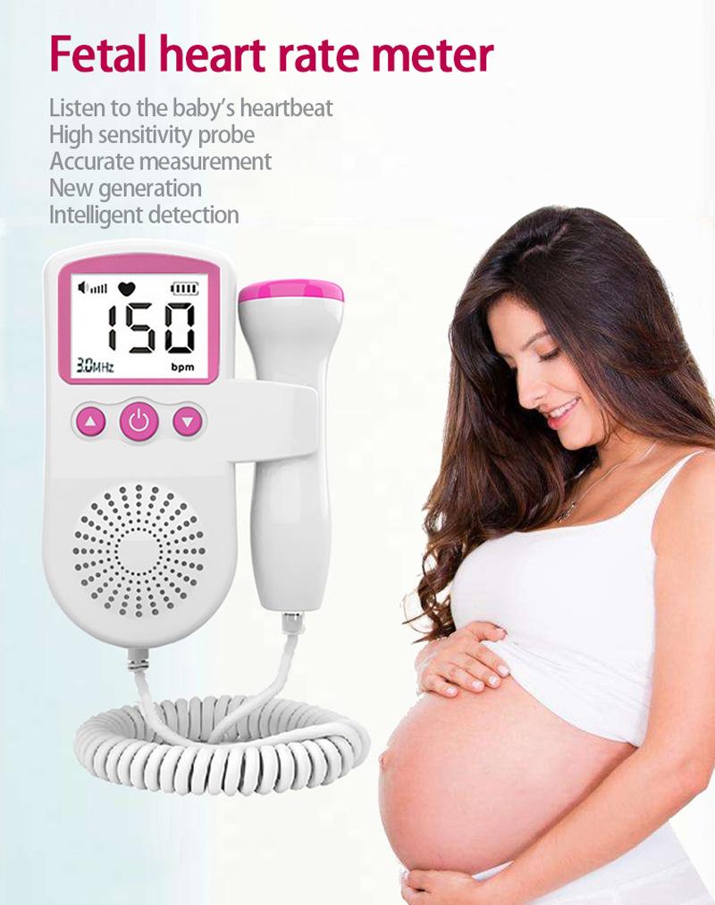 Portable Handheld Fetal Doppler for Home Use