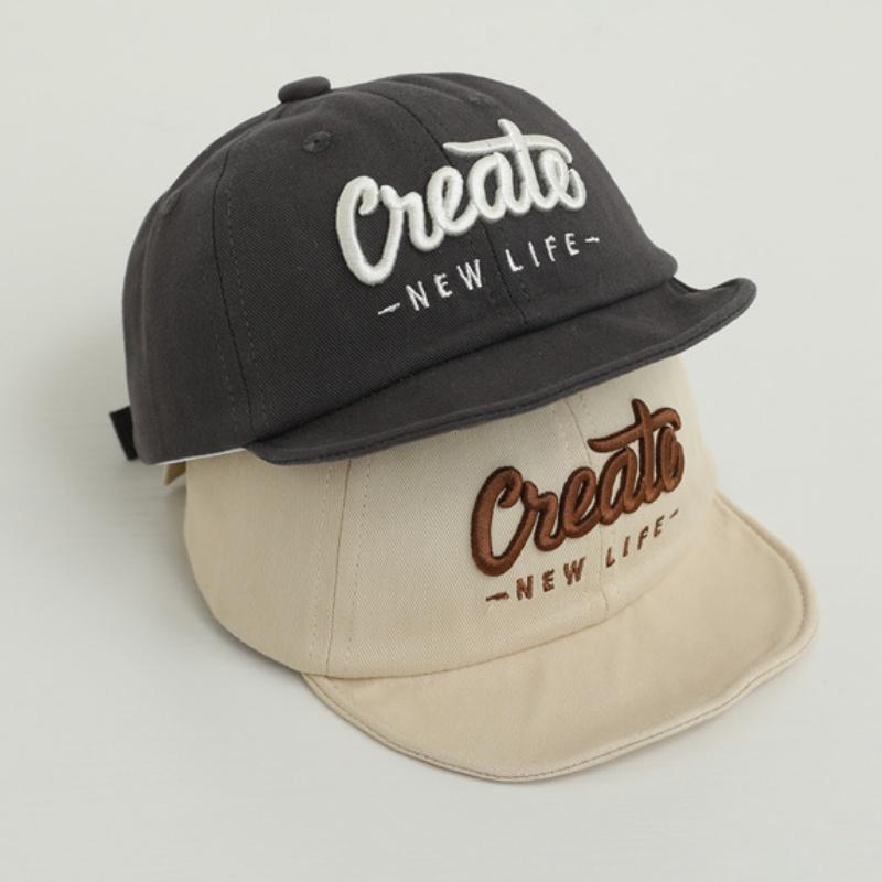 Baby Peaked Cap Baseball Hat Embroidered Letters Soft Brimmed Sunhat Kids Hat