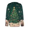 Women's Fashion Christmas Printed Long Sleeve Knitted Cardigan Button Down Jacket