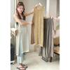 Women's Summer Knit Knee-Length Dress with Hollow Design & Long Slit
