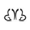 1 Pair Gothic Creative Black-color Acrylic Earrings For Women Men Punk Hip Hop Party Jewelry