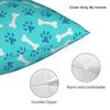 Pillow Cover Dog Paw Print And Bone Morden Pillow Case For Chair Sofa Home Decor Pillowcases
