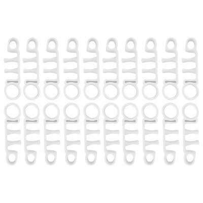 10 Pairs Unisex Toe Separator Hallux Valgus Hammer Toe Corrector Separation ToolWhite