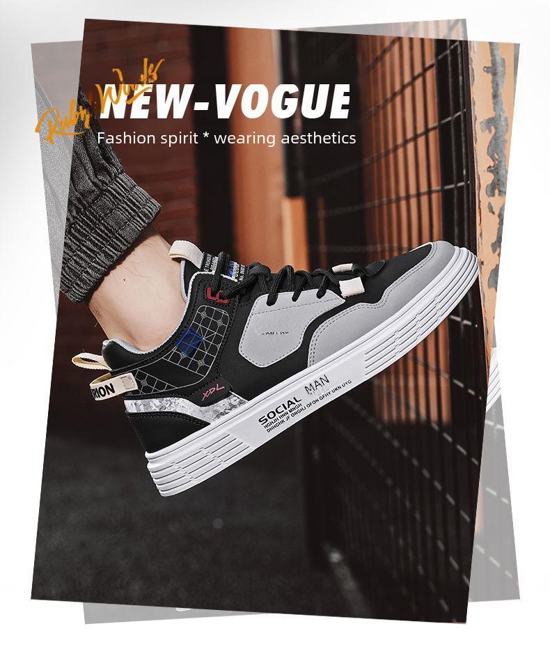 2023 Herbst/Winter Herren High-Top Casual Flats: Trendige Allround-Studenten-Sneaker