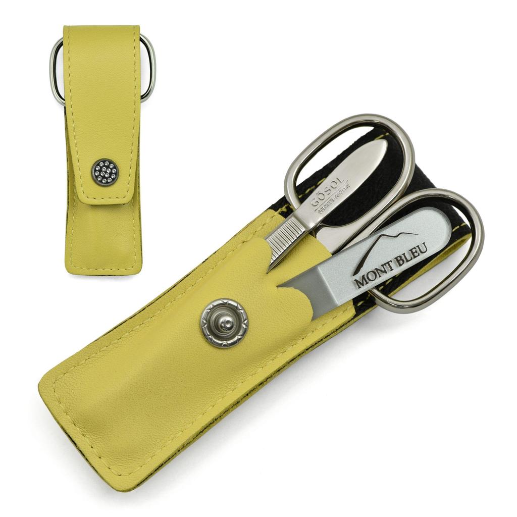 GÖSOL 3-teiliges Maniküre-Set im Lederetui, Made in Germany