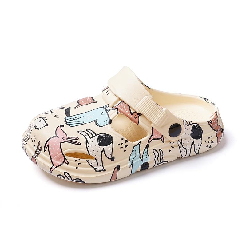 Summer New Men's and Women's Slippers Bag Head Non-slip Cute and Durable Cartoon Home Outdoor Graffiti Beach Hole Shoes