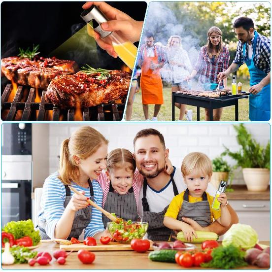 Oil Sprayer for Cooking, Olive Oil Sprayer Mister of Nozzle Upgraded, no Dribbles, Mist More Exquisite, 3.4OZ Capacity Food-Grade, Versatile Glass