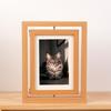 Durable Pet Memorial Frame Wooden Pet Photo Frame Rotating Photo Frame  Living Room Decor