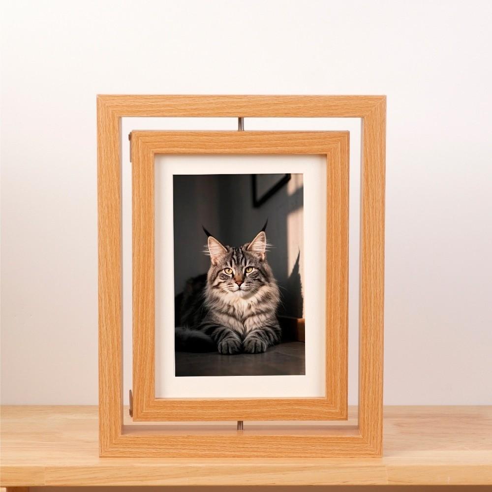 Durable Rotating Photo Frame Double Sided Pet Photo Frame Pet Memorial Gift