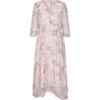 Annacoco Elegant Watercolor Floral Mulberry Silk Dress