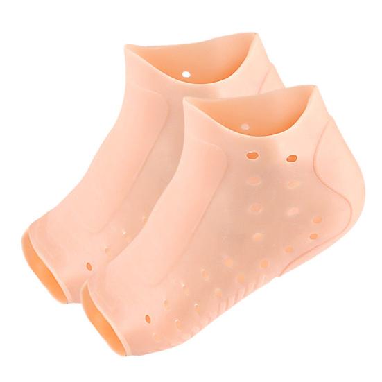 1 Pair Heel Protector Cover Plantar Fasciitis Blister Cracked Heels Spurs Pain Relief Non-slip Breathable Men Women Heel Guard Sleeve