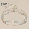 Elegant Rhinestone Bracelet Pink Zircon Sakura Bow Flower Chain Bridesmaid
