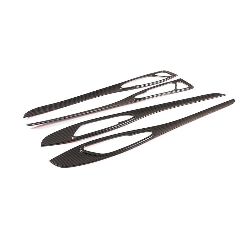 ABS Carbon Fiber For Alfa Romeo Stelvio 2017 2018   Car Interior Door Panel Trim Decor Strips Car Accessories