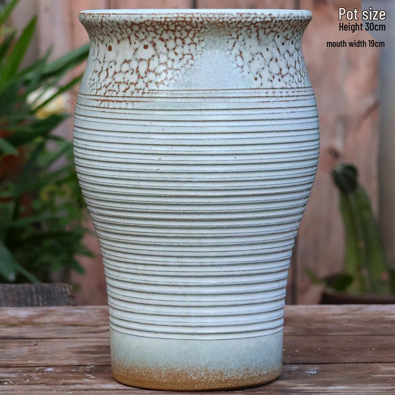 Coarse Ceramic Succulent Pot with Orchid Design – Old Tree Jade Pendant Style