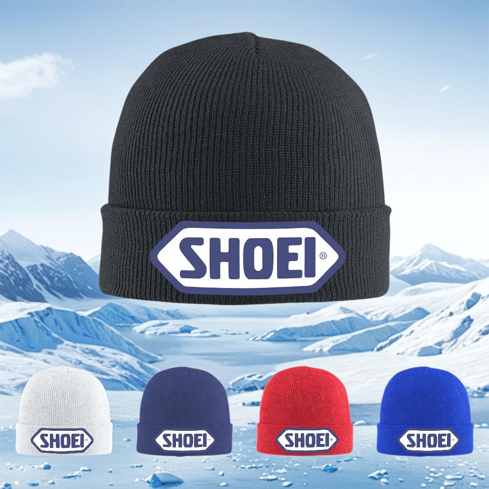 SHOEI Motorcycle Helmet Logo Design Men Women Unisex Knitted Hat Beanie Pullover Cap Winter Thermal Warm Christmas Outdoor Cycli