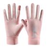 Summer women's sunscreen gloves women's spring UV protection thin short ice silk cool outdoor sunscreen breathable