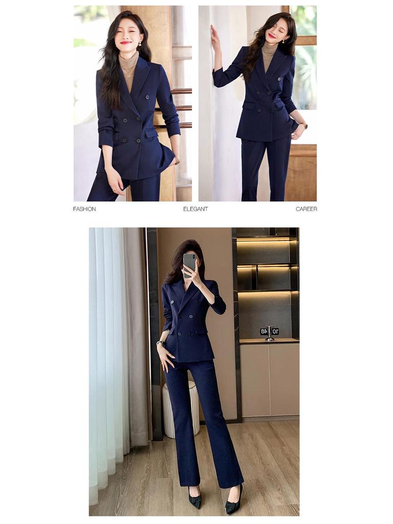 Women's Professional Suit Set: High-End Black Formal Wear for Interviews and Office