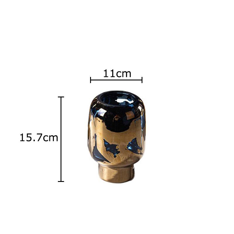 

Gold-plated Crack Texture Glass Vase Desk Decoration Artificial Flower Flowers Arrangement Floral Vases Room Aesthetic Decor