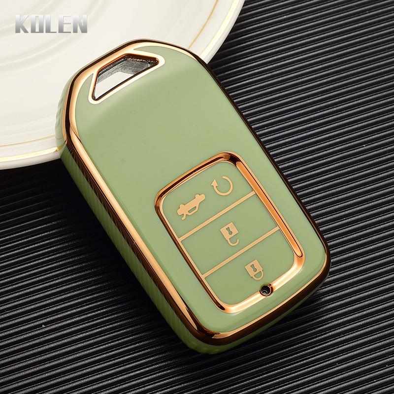Tpu Car Key Case Cover Shell Fob For Honda Crv Cr-V Fit Civic Accord Hr-V Hrv City Odyssey Xr-V Remote Key Protector Holder Bag