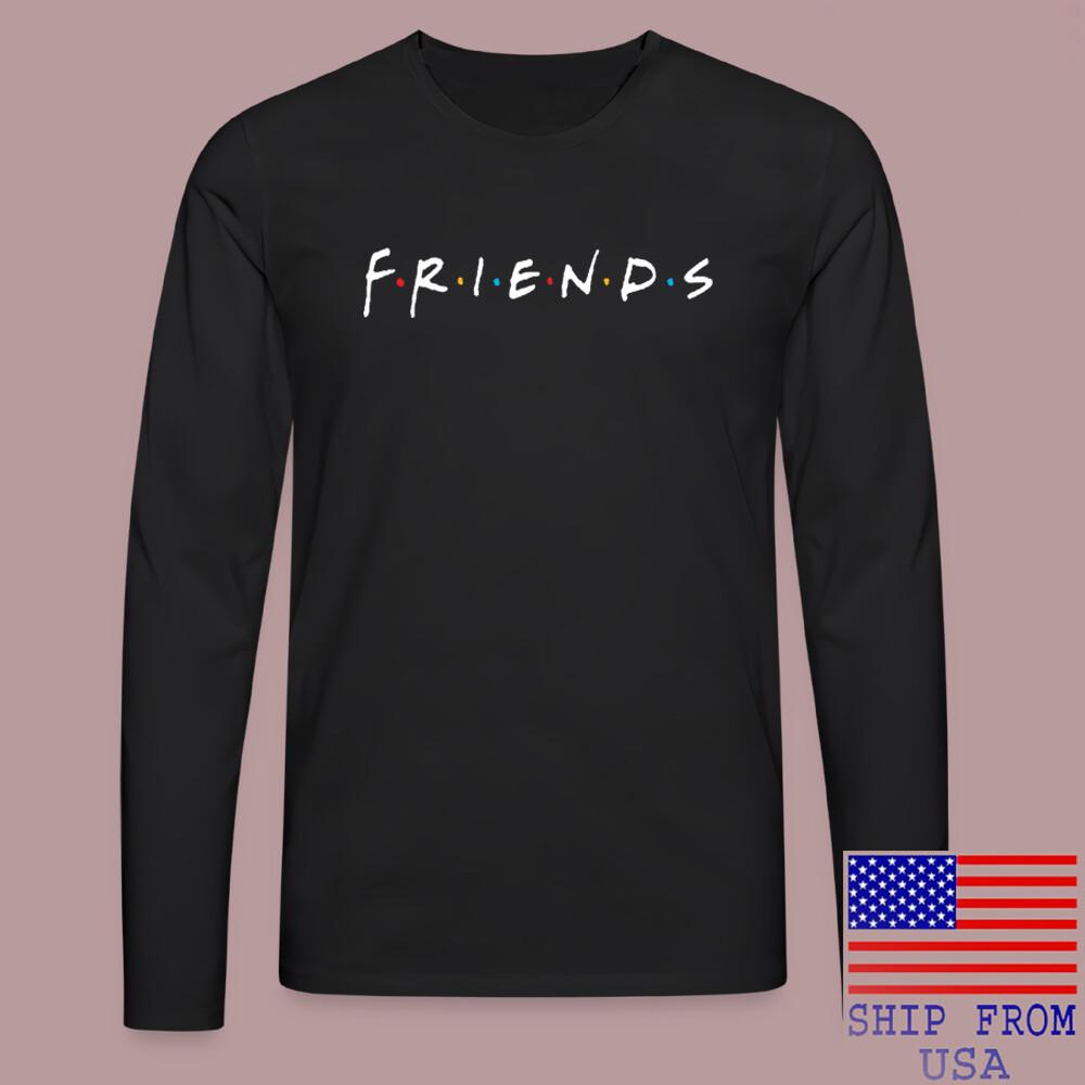 FRIENDS TV Show Black Size S2XL Unisex T-Shirt XXXXL